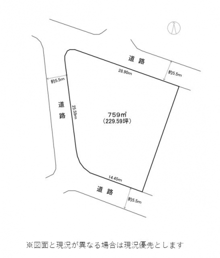伊豆高原 伊豆急伊豆高原別荘地 土地区画図
