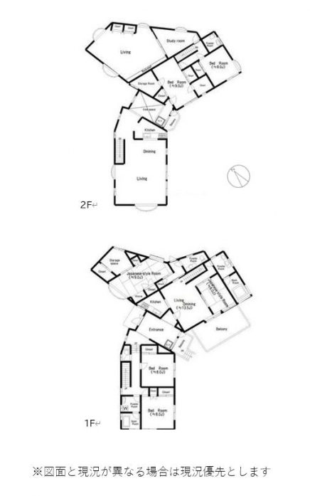 伊豆高原 大室高原別荘地 建物平面図