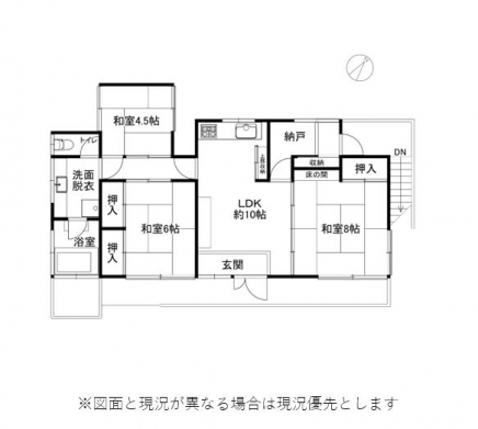 伊豆高原 大室高原別荘地 建物平面図