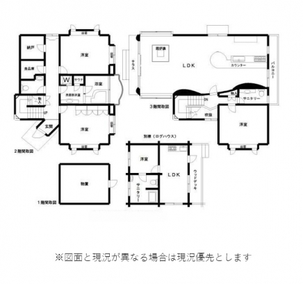 伊豆高原 イトーピア一碧湖畔別荘地 建物平面図