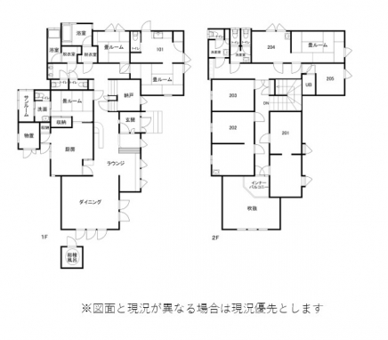 伊豆高原 城ヶ崎木村分譲地 建物平面図