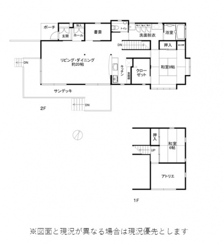 伊豆高原 伊豆急伊豆高原別荘地 建物平面図