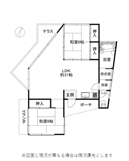 伊豆高原 大室高原別荘地 建物平面図