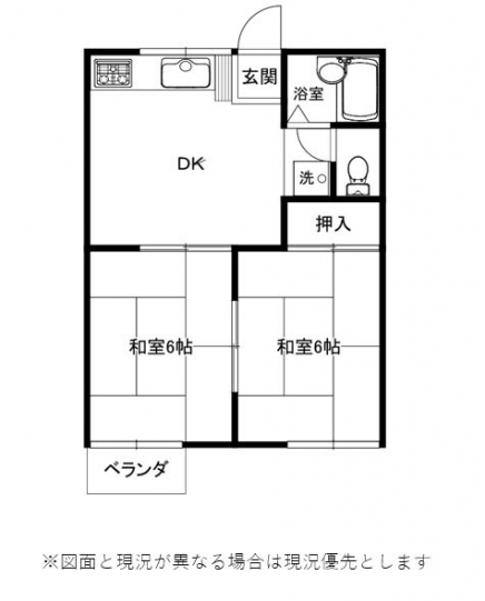 伊豆高原 コーポ千の実 間取り図