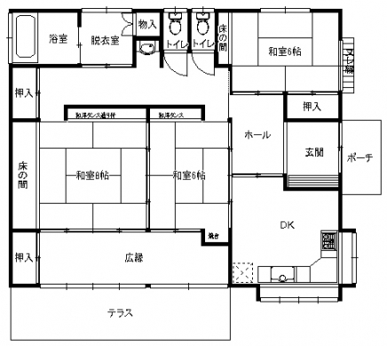 伊豆高原 大室高原別荘地 建物平面図