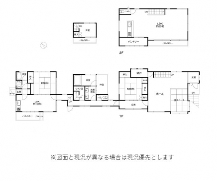 伊豆高原 大室高原別荘地 建物平面図