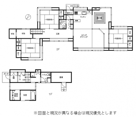 伊豆高原 伊豆急東大室別荘地 建物平面図